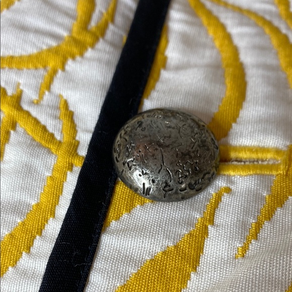 Trimdin Artisan Reversible Fabric Yellow Patterned Women's Jacket - Picture 8 of 12